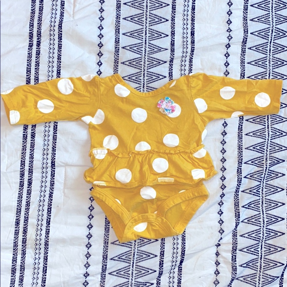 Mustard yellow onesie